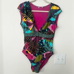 Bleu Rod Beattie One Pc Floral Swimsuit 12